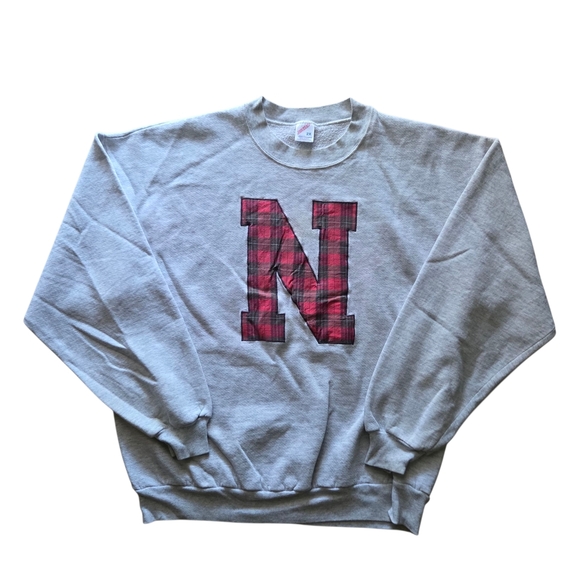 Vintage 90s Jerzees Mens Gray Crewneck - Picture 1 of 9